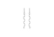 Sterling Silver Rhodium Plated Twist Drop Earrings