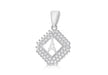 Sterling Silver Rhodium Plated Zirconia  Eiffel Tower Pendant