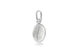 Sterling Silver 7mm x 18mm offee Bean Pendant