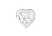 Sterling Silver Zirconia  Heart Pendant