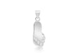 Sterling Silver Crystal 9mm x 27mm Sandal Pendant