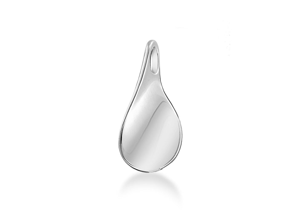 Sterling Silver 12mm x 29mm Twisted Teardrop Pendant