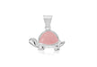 Sterling Silver Pink Cats Eye Tortoise Pendant