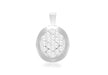 Sterling Silver Oval Zirconia  Cluster Pendant