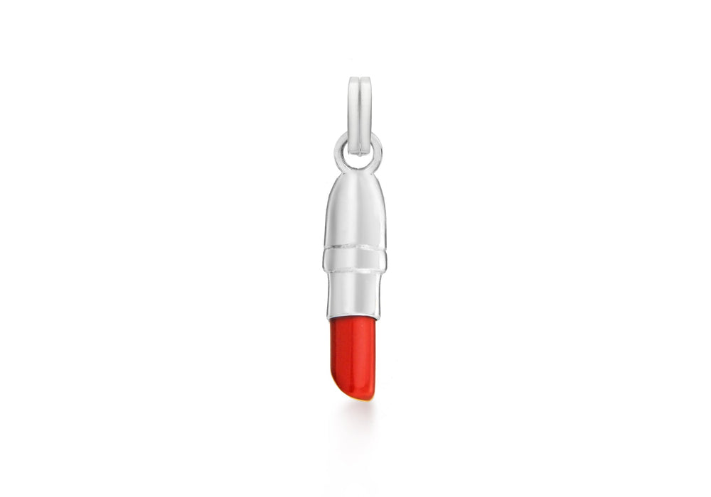 Sterling Silver Red Lipstik Pendant