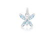 Sterling Silver Blue Zirconia Butterfly Pendant