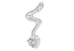 Sterling Silver Zirconia  Stone Set Flash Drop Pendant