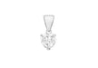 Sterling Silver Zirconia  5mm Heart Pendant