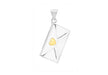 Sterling Silver 2-Tone 14mm x 30mm Envelope Pendant