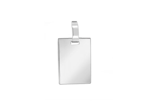 Sterling Silver 19mm x 32mm Flat Retangle Pendant