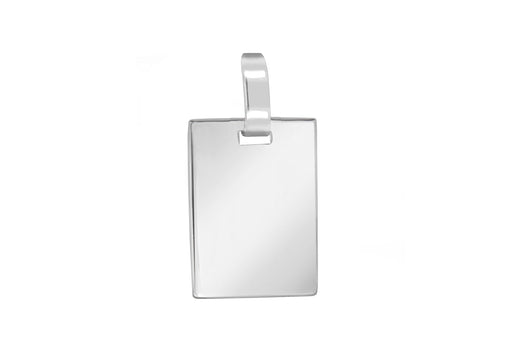 Sterling Silver 24mm x 38mm Flat Retangle Pendant