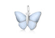 Sterling Silver Blue Mother of Pearl Butterfly Pendant