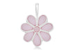 Sterling Silver Pink Mother of Pearl Flower Pendant