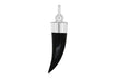 Sterling Silver Onyx Horn Pendant