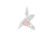 Sterling Silver Pink Hummingbird Charm Pendant