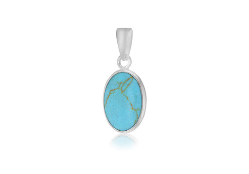 Sterling Silver Oval Turquoise Pendant