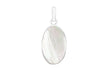 Sterling Silver Oval White Mother of Pearl Pendant