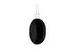 Sterling Silver Oval Onyx Pendant