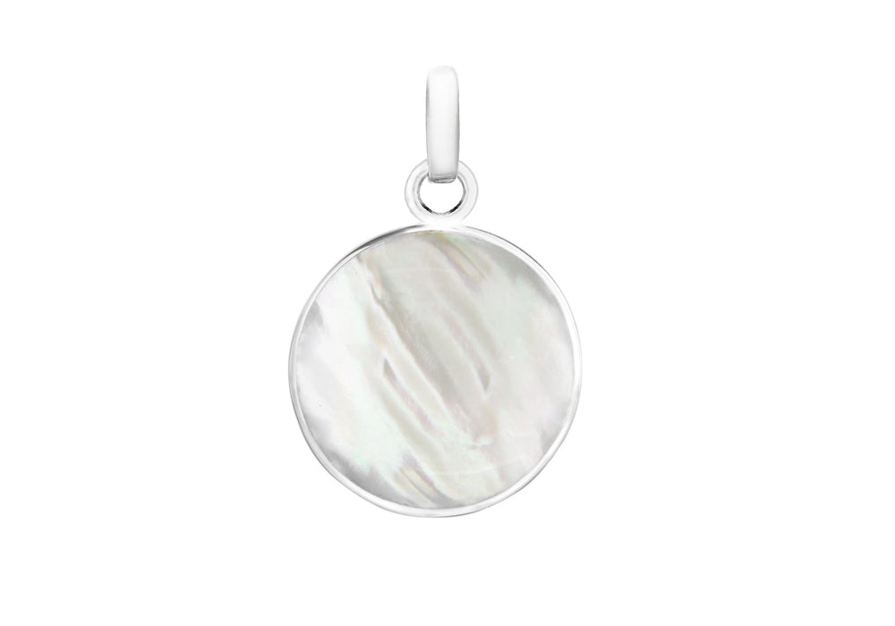 Sterling Silver 22mm x 34mm Mother of Pearl Pendant