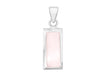 Sterling Silver Pink Mother of Pearl Retangle Pendant