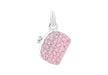 Sterling Silver Pink Zirconia  Handbag Pendant