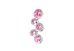 Sterling Silver Graduated Pink Zirconia  Drop Slider Pendant