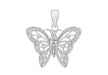 Sterling Silver Zirconia Cutout Butterfly Pendant