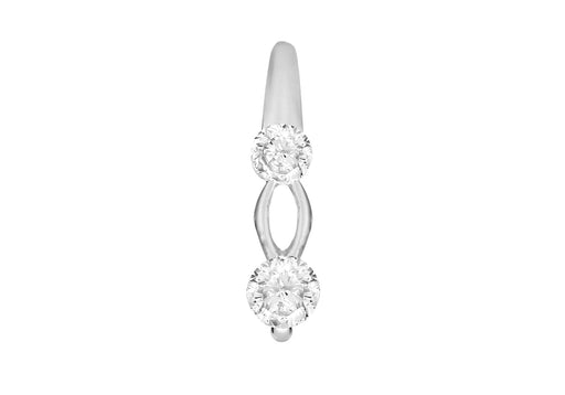 Sterling Silver Zirconia  Drop Pendant