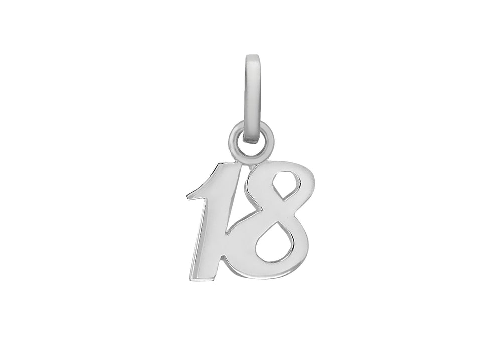 Sterling Silver '18' Pendant