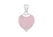 Sterling Silver FacetedPink Crystal  Heart Pendant