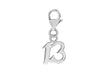 Sterling Silver '13' Lobster Clasp Charm