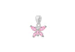 Sterling Silver Pink Zirconia Butterfly Pendant