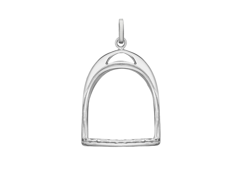 Sterling Silver 20mm x 31mm Stirrup Pendant