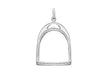 Sterling Silver 20mm x 31mm Stirrup Pendant