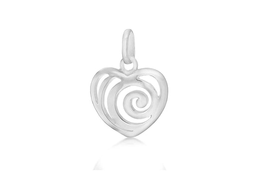 SILVER SWIRL HEART Pendant