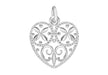 Sterling Silver 16mm x 20mm CutoCut Heart Pendant