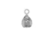 Sterling Silver 9.3mm x 19.4mm FacetedTeardrop Pendant