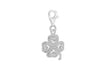 Sterling Silver 'Four Leaf Clover' Lobster-Clasp Charm