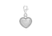 Sterling Silver 11.7mm x 22.8mm Patterned Heart Lobster-lasp Charm9