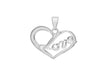 Sterling Silver 23.7mm x 22.6mm 'Love' Heart Pendant