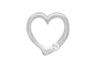 Sterling Silver Zirconia  Floating Heart Pendant