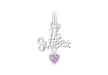 Sterling Silver Pink Zirconia  '16 Sweet' Pendant