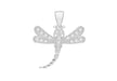 Sterling Silver Zirconia Dragonfly Pendant