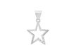 Sterling Silver Zirconia  Set 19mm x 27mm Star Pendant