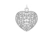 Sterling Silver 32.4mm x 38.8mm CutoCut Puffed Heart Pendant