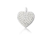 Sterling Silver Large Crystalique Heart Pendant