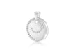 SILVER DOUBLE Zirconia  Disc Pendant