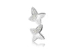 Sterling Silver Double Zirconia Butterfly Slider Pendant