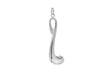 Sterling Silver 18.2mm x 43.5mm Twisted Horn Pendant