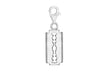 Sterling Silver Razor Blade Lobster-Clasp Charm